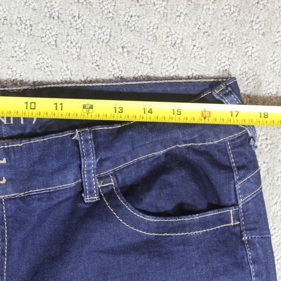 Vanity Size 32x28 Dark Wash Raw Hem Jeans - Picture 4 of 6